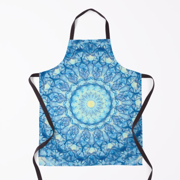 Item preview, Bright blue boho abstract painting designed and sold by CreatifyArtHub.