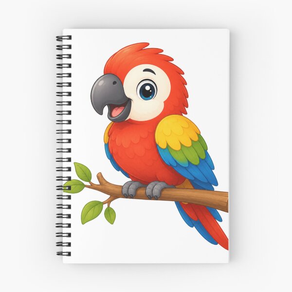 Item preview, Cute Cartoon Scarlet Macaw - Vibrant Tropical Parrot Art designed and sold by ToonyTeez.