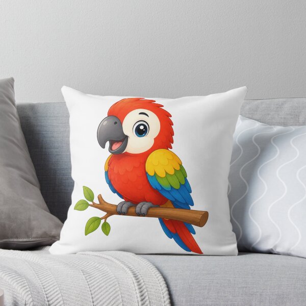 Item preview, Cute Cartoon Scarlet Macaw - Vibrant Tropical Parrot Art designed and sold by ToonyTeez.