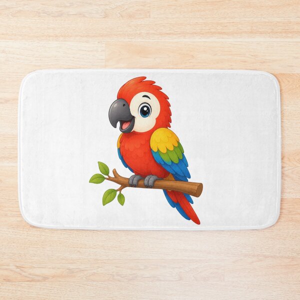 Item preview, Cute Cartoon Scarlet Macaw - Vibrant Tropical Parrot Art designed and sold by ToonyTeez.