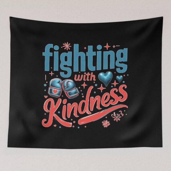 Item preview, Fighting with kindness - boxing gloves designed and sold by Stefrait-7.