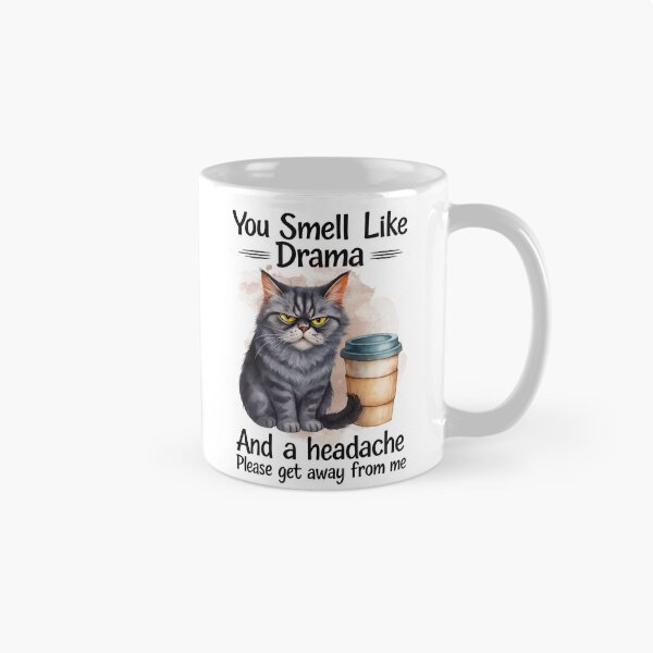 Item preview, You Smell Like Drama Cat, and a Headache Gifts for Cat Lover designed and sold by MalwasBasket.