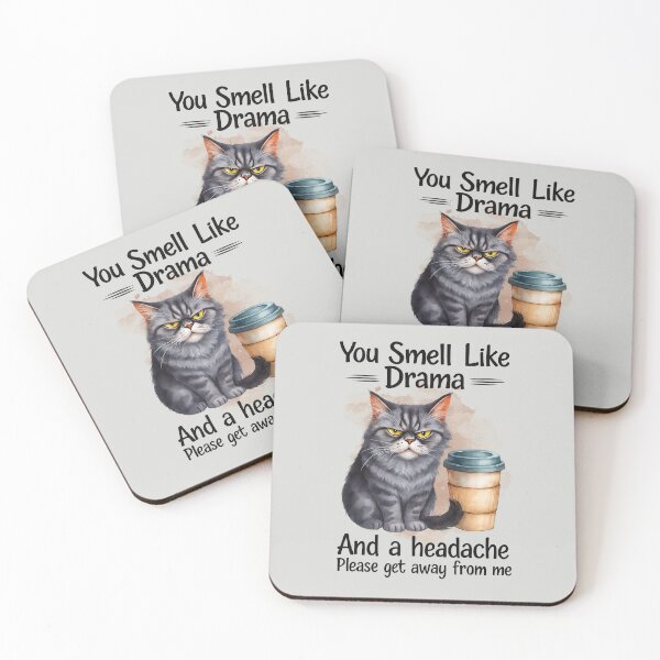 Item preview, You Smell Like Drama Cat, and a Headache Gifts for Cat Lover designed and sold by MalwasBasket.