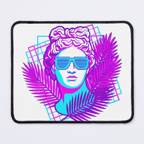 Item preview, Aesthetic Vaporwave Roman Bust - Neon Retro Art designed and sold by BlueCoyoteDigital.