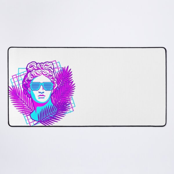 Item preview, Aesthetic Vaporwave Roman Bust - Neon Retro Art designed and sold by BlueCoyoteDigital.
