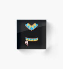 Indian Boy Costume For Halloween and Thanksgiving Acrylic Block
