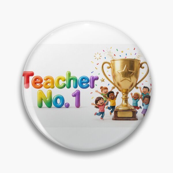 Item preview, **Teacher No. 1 - Fun Trophy Design with Cheering Kids for Special Education SPED** designed and sold by Petringo.