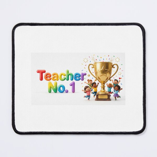 Item preview, **Teacher No. 1 - Fun Trophy Design with Cheering Kids for Special Education SPED** designed and sold by Petringo.
