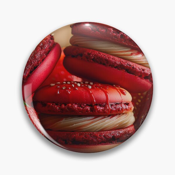 Item preview, Delicious Red Macarons and Fresh Strawberries designed and sold by Artessie.