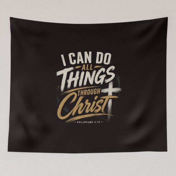 Item preview, I Can Do All Things Through Christ Christian | Philippians 4:13 Faith Design designed and sold by NapoliApparel.