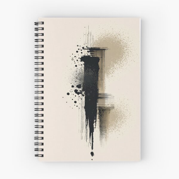 Item preview, Vertical Minimal Ink Composition with Dripping Strokes designed and sold by SlowRegardArt.