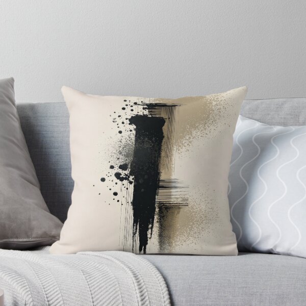Item preview, Vertical Minimal Ink Composition with Dripping Strokes designed and sold by SlowRegardArt.