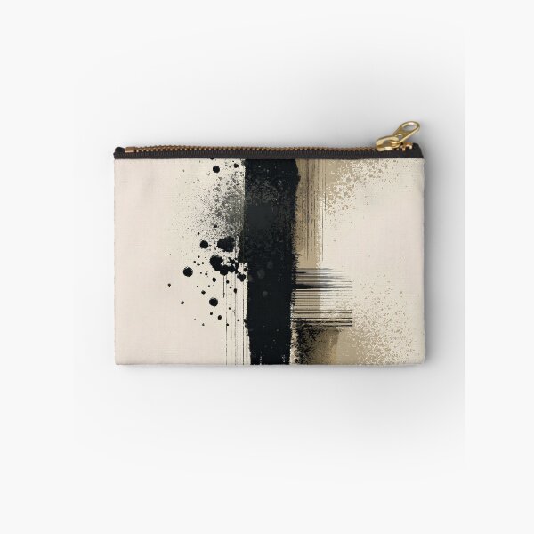 Item preview, Vertical Minimal Ink Composition with Dripping Strokes designed and sold by SlowRegardArt.