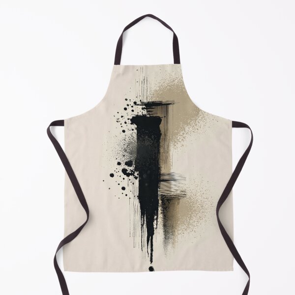 Item preview, Vertical Minimal Ink Composition with Dripping Strokes designed and sold by SlowRegardArt.