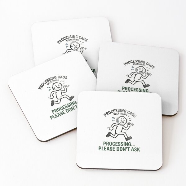 Item preview, Processing Chaos - Funny Computer Loading Cursor Sticker designed and sold by memeadhesives.