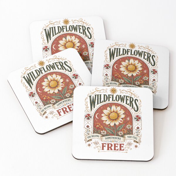 Item preview, Retro Wildflowers You Belong Somewhere Feel Free designed and sold by ZENVIRART.