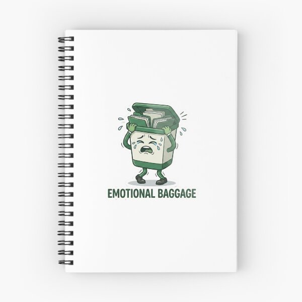 Item preview, Emotional Baggage - Funny Office File Bin Sticker designed and sold by memeadhesives.