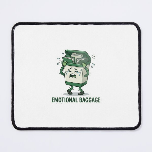 Item preview, Emotional Baggage - Funny Office File Bin Sticker designed and sold by memeadhesives.