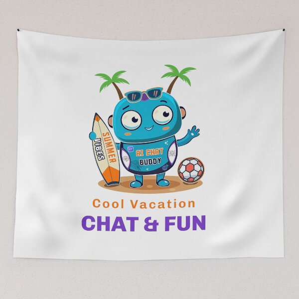 Item preview, AI Chat Robot Summer Vacation Vibes designed and sold by Print Expert.