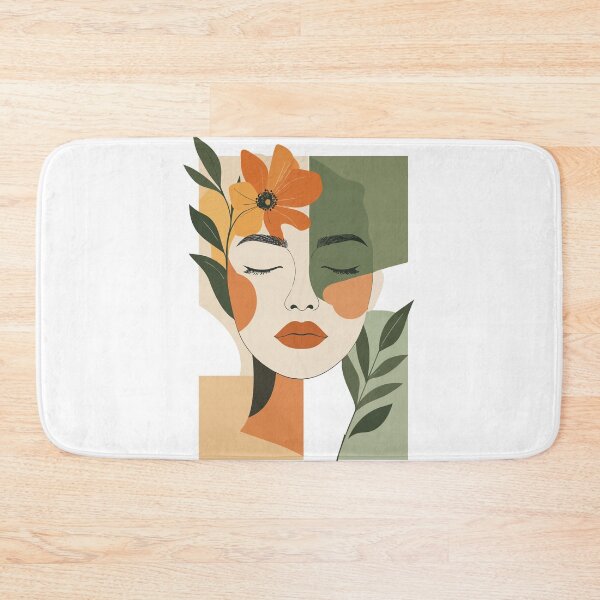 Item preview, Minimalist Woman with Flower Portrait Print - Boho Sage Green Terracotta Wall Art designed and sold by BestChoiceService.