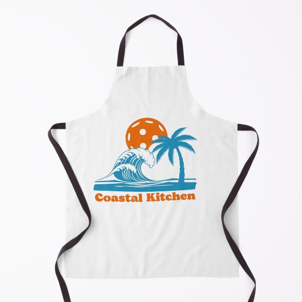 Item preview, Coastal Kitchen Pickleball Sunset Wave Palm Tree designed and sold by SaltCreatives.