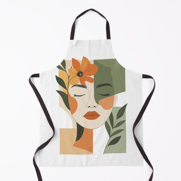 Item preview, Minimalist Woman with Flower Portrait Print - Boho Sage Green Terracotta Wall Art designed and sold by BestChoiceService.