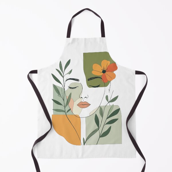 Artikelvorschau, Abstrakter Schatten-Halbgesicht-Kunstdruck einer Frau – Boho-Wandbild mit salbeigrünen, organischen Blättern entworfen und verkauft von BestChoiceService.