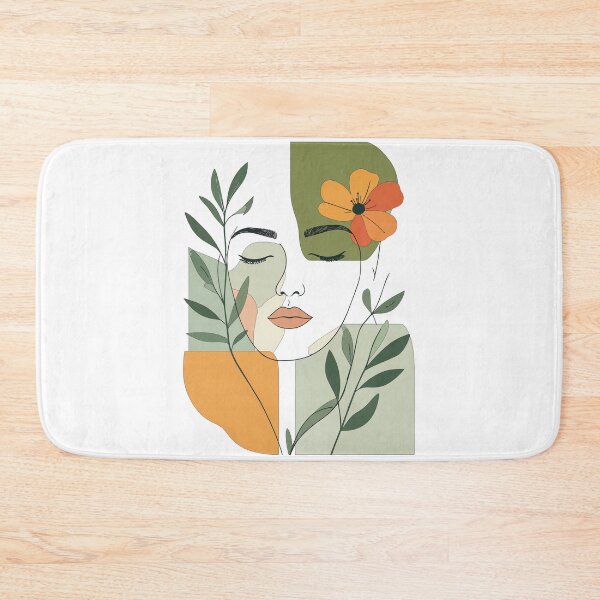 Item preview, Abstract Shadow Half Face Woman Print - Boho Sage Green Organic Leaves Wall Art designed and sold by BestChoiceService.