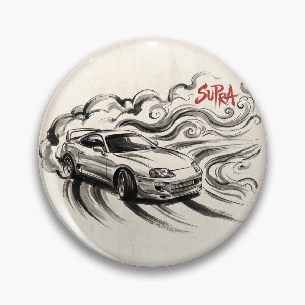 Item preview, Toyota Supra Mk4 Drift Sumi-e Ink Art designed and sold by Pixel-Perfecto.