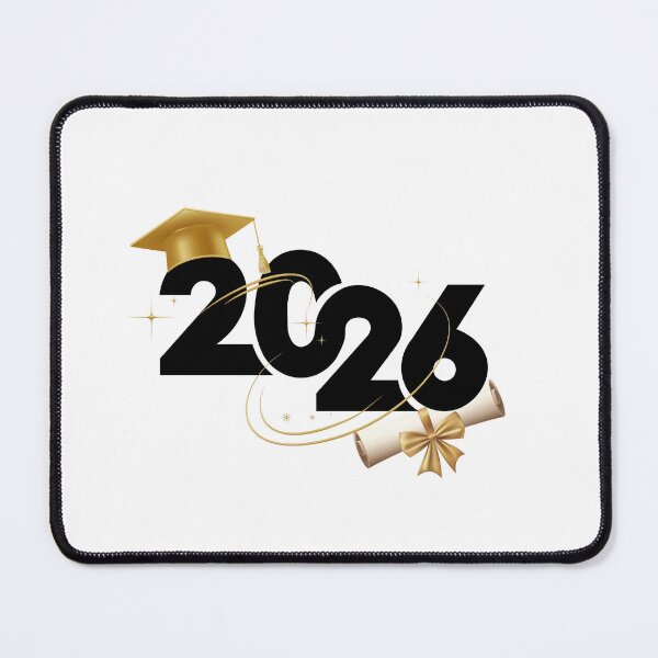 Item preview, Graduate 2026 (Offset) with Gold Graduation Hat & Gold Stars designed and sold by jeweleddesigns.