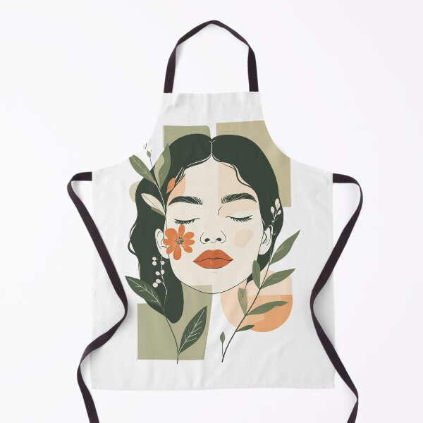 Item preview, Serene Sage Green Boho Woman Print - Minimalist Floral Girl Portrait Organic Wall Art designed and sold by BestChoiceService.