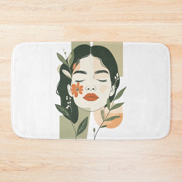 Item preview, Serene Sage Green Boho Woman Print - Minimalist Floral Girl Portrait Organic Wall Art designed and sold by BestChoiceService.