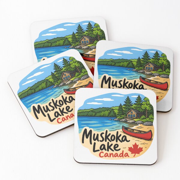 Item preview, Muskoka Lake Cottage Country Ontario Cute Landscape Canoe designed and sold by HowToCanadian.