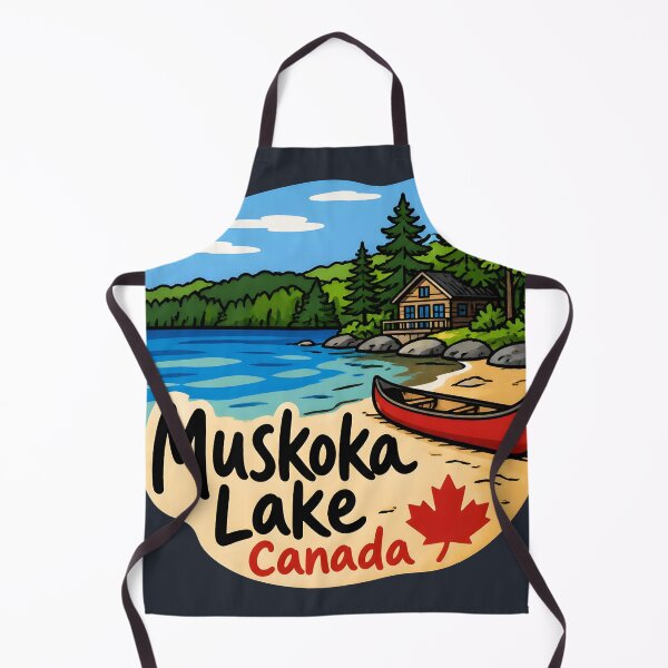 Item preview, Muskoka Lake Cottage Country Ontario Cute Landscape Canoe designed and sold by HowToCanadian.