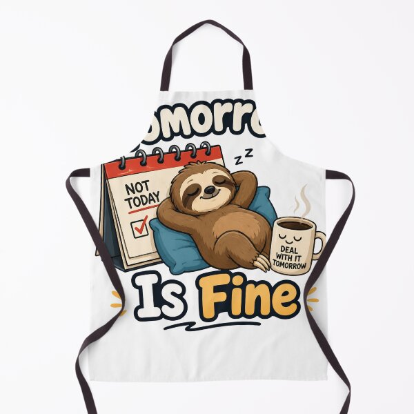Item preview, Tomorrow Is Fine Funny Sloth Procrastination Quote designed and sold by Sitred123.