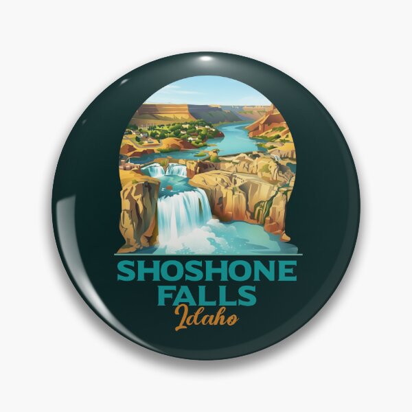 Item preview, Shoshone Falls Idaho Vintage Waterfall Poster designed and sold by LinaValearte.