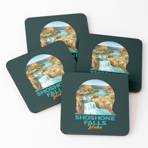 Item preview, Shoshone Falls Idaho Vintage Waterfall Poster designed and sold by LinaValearte.