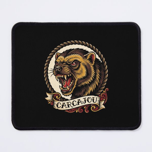 Item preview, Carcajou Wolverine American Traditional Tattoo designed and sold by DuckOddity.