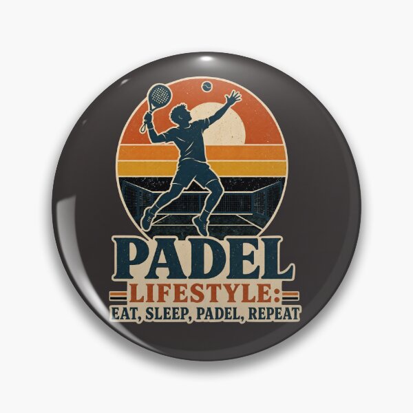 Item preview, Funny Padel Quote - eat, sleep, padel, repetir- Retro Vintage Padel Art designed and sold by BelievingCreates.