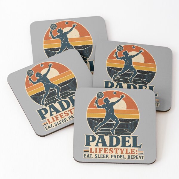 Item preview, Funny Padel Quote - eat, sleep, padel, repetir- Retro Vintage Padel Art designed and sold by BelievingCreate.