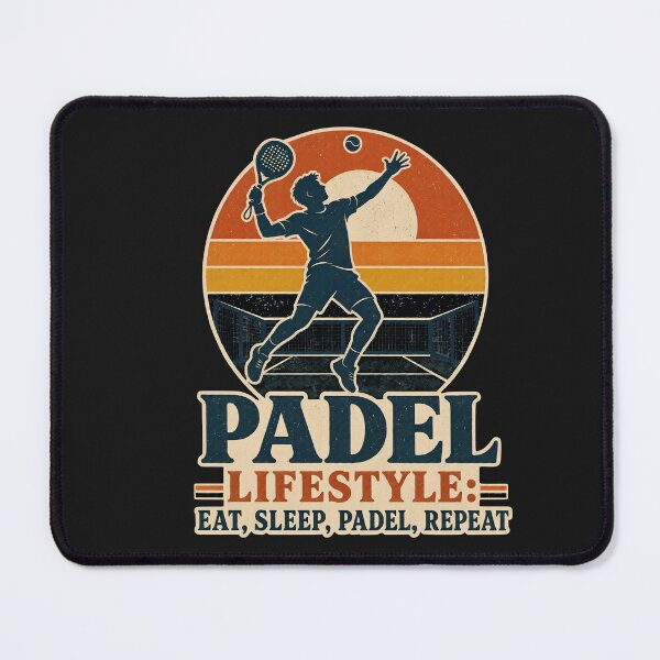 Item preview, Funny Padel Quote - eat, sleep, padel, repetir- Retro Vintage Padel Art designed and sold by BelievingCreate.