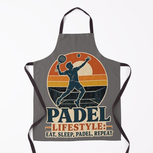Item preview, Funny Padel Quote - eat, sleep, padel, repetir- Retro Vintage Padel Art designed and sold by BelievingCreate.