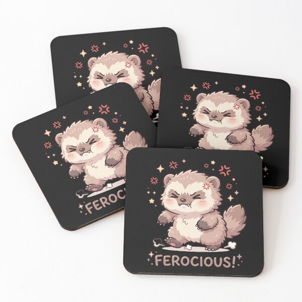 Item preview, Cute Kawaii Carcajou Ferocious Angry Wolverine designed and sold by DuckOddity.