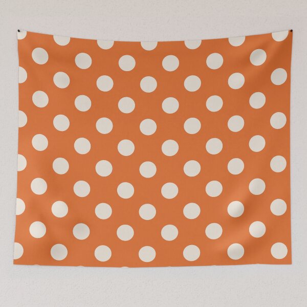 Item preview, Orange Polka Dot Pattern – Retro Neutral Spots Print designed and sold by Fezzyboo.