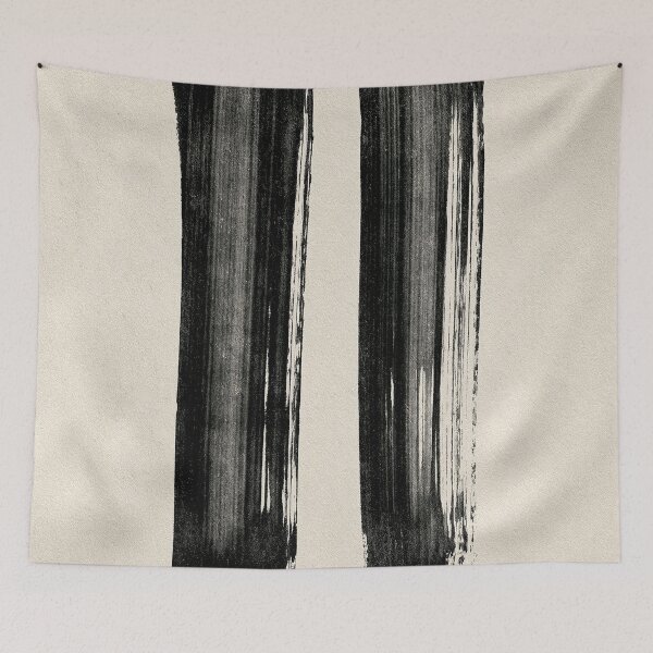 Item preview, Two Parallel Minimal Ink Brush Strokes designed and sold by SlowRegardArt.