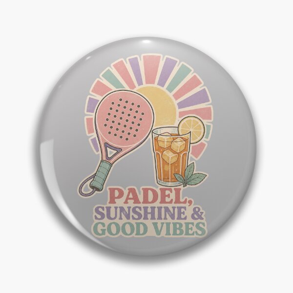 Item preview, Funny Padel girly Quote - padel sunshine and good vibes- Retro Vintage Padel Art designed and sold by BelievingCreate.