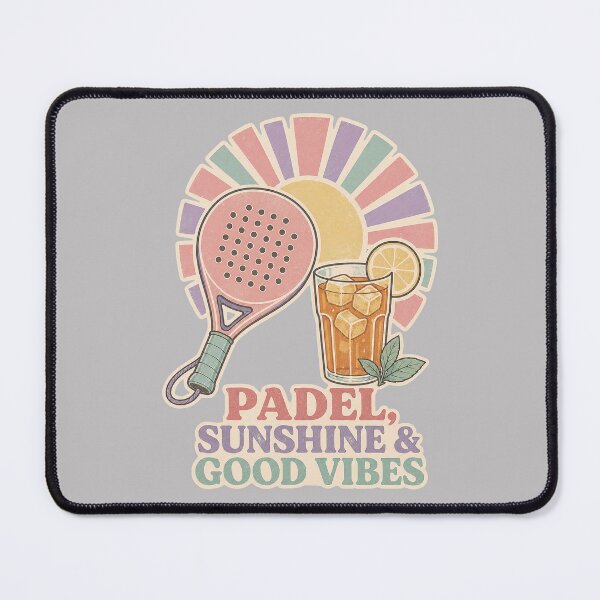 Item preview, Funny Padel girly Quote - padel sunshine and good vibes- Retro Vintage Padel Art designed and sold by BelievingCreate.