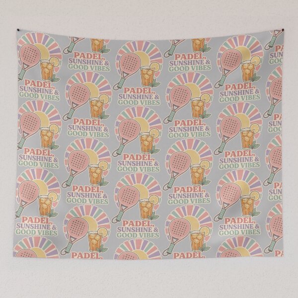 Item preview, Funny Padel girly Quote - padel sunshine and good vibes- Retro Vintage Padel Art designed and sold by BelievingCreate.