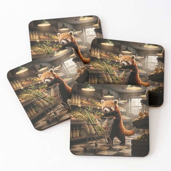 Item preview, Grocery-Shopping Red Panda Stocks Up on Bamboo designed and sold by Tridentulus.