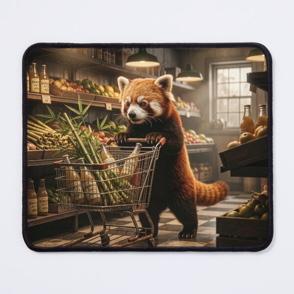 Item preview, Grocery-Shopping Red Panda Stocks Up on Bamboo designed and sold by Tridentulus.